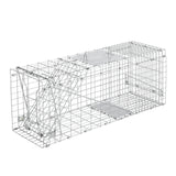 Cage Trap, Humane Animal Trap Cage 94 x 34 x 36cm  - Silver