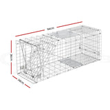 Cage Trap, Humane Animal Trap Cage 94 x 34 x 36cm  - Silver