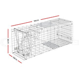 Cage Trap, Humane Animal Trap Cage 94 x 34 x 36cm  - Silver