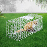 Cage Trap, Humane Animal Trap Cage 94 x 34 x 36cm  - Silver