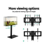 TV Stand for floor Fits 32” to 70” TV screen Base Adjustable for 32 to 70 Inch Black - STAND A L O N E