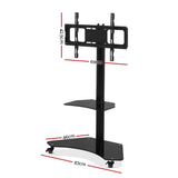 TV Stand for 32 to 70 Inch Screens Portable wheels Swivel Adjustable Black STAND A L O N E