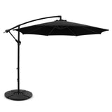 Umbrella 3M Shade Umbrella with Base Outdoor Umbrella Shade UV color Black