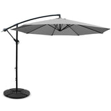 Umbrella 3M Shade Umbrella with Base Outdoor Umbrella Shade UV  in Grey
