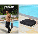 Umbrella 3M Shade Umbrella with Base 50x50cm Outdoor Umbrella Shade UV  in Charcoal