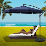 Umbrella 3M Shade Umbrella with Base Outdoor Umbrella Shade UV in Navy