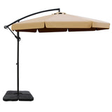 Umbrella 3M Shade Umbrella with Base Big 50x50cm Outdoor Umbrella Shade UV  in  Beige