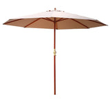 Umbrella 3M Outdoor Pole Umbrella Cantilever Stand Garden Umbrellas Patio Beige