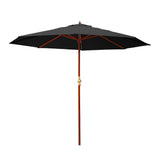 Umbrella 3M Outdoor Pole Umbrella Cantilever Stand Garden Umbrellas Patio Black