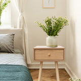 Bedside Table With Drawer one Nightstand Storage Cabinet