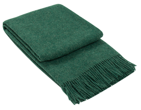 Throw blanket Quality 100% New Zealand wool - Emerald 200 x 140 cm Wool Blanket