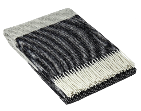 Throw blanket Quality 100% New Zealand wool - Monochrome 200 x 140 cm Wool Blanket