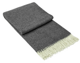 Throw blanket Quality Blend Merino Wool - Dark Grey - 200 x 140 cm Wool Blanket- See Details