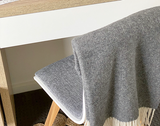 Throw blanket Quality Blend Merino Wool - Dark Grey - 200 x 140 cm Wool Blanket- See Details