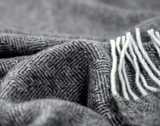 Throw blanket Quality Blend Merino Wool - Dark Grey - 200 x 140 cm Wool Blanket- See Details