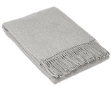 Throw blanket Quality Blend Merino Wool - Silver - 200 x 140 cm Wool Blanket- See Details