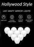Mirror Lights sets to put on Vanity and make LED Makeup with 3 Color Modes Lights with 10 Dimmable Bulbs (Mirror Not Included)