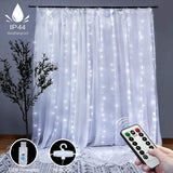 Curtain with lights 8 Modes and Remote Control for Decorations Cool White 3x3 m