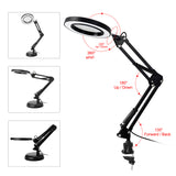Lamp Desk Table 5 X Magnifying Glass Magnifier Light Clamp Light USB
