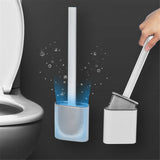 Toilet brush 2 pieces with Silicone Bristles and Holder Easy Cleaning Brush