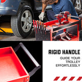 Trolley Cart Storage Three-Tier Metal Rolling Steel Mechanic tool Utility