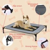 Pet Bed Elevated  (M Black) 81 x 63.5 x 18cm