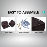 Wall Shelf Display Shelves 5 Tier Corner Dvd Book Storage Rack Floating Mounted - Dark Brown