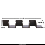 Wall Shelf Display Shelves 5 Tier Corner Dvd Book Storage Rack Floating Mounted - Dark Brown