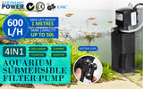 Aquarium Filter Aquarium Submersible Filter 600L/H 8W 1m Pond fish tank Pump