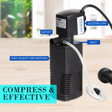 Aquarium Filter Aquarium Submersible Filter 600L/H 8W 1m Pond fish tank Pump