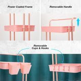 Trolley Cart storage 4 Tier Rack Organiser home or business trolley Pink