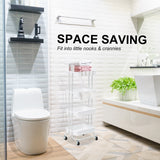 Trolley Cart storage 4 Tier Rack Organiser home or business trolley Green white