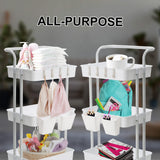 Trolley Cart storage 4 Tier Rack Organiser home or business trolley Green white