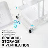 Trolley Cart storage 4 Tier Rack Organiser home or business trolley Green white