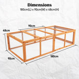 Cage Big 180 x 90 x 48cm Rabbit Hutch
