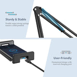 Holder Phone Holder Universal Holder with Folding Long Arm in Black