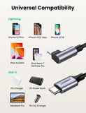 Cable 90 Degree USB-C to iPhone 8-pin Cable 2M