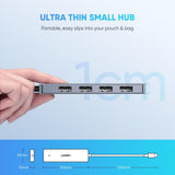 Usb hub with 4 Ports USB3.0 Hub with Micro USB Power Supply