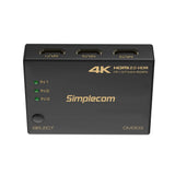 Ultra HD 3 Way HDMI Switch 3 IN 1 OUT Splitter 4K@60Hz