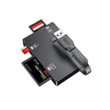 Card Reader 3-Slot Super Speed USB 3.0 Card Reader with Card Storage Case