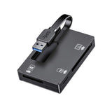 Card Reader 3-Slot Super Speed USB 3.0 Card Reader with Card Storage Case