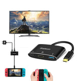 USB 3.1 Type C to HDMI USB 3.0 Adapter with PD Charging (Support DP Alt Mode and Nintendo Switch)