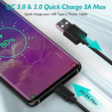 Cable USB-A to USB-C Charge & Sync Cable 0.5M Black