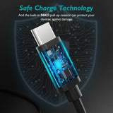 Cable USB-A to USB-C Charge & Sync Cable 0.5M Black