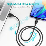 Cable USB-A to USB-C Charge & Sync Cable 0.5M Black