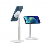 Phone Holder Portable Multi-Function Adjustable Phone Holder (White/Silver)