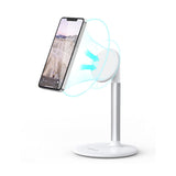 Phone Holder Portable Multi-Function Adjustable Phone Holder (White/Silver)