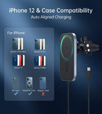 Charger Magnetic Wireless Car Charger Holder with 1.5M Cable