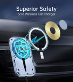 Charger Magnetic Wireless Car Charger Holder with 1.5M Cable