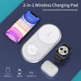 Wireless Charger 2-in-1 Dual Wireless Charger Pad (MFI Certified)